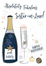 Absolutely Fabulous Sister-in-Law! Happy Birthday created by Katie Phythian Design