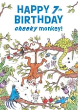 Happy 7th Birthday Cheeky Monkey! created by Joe Kidger Design