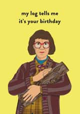 Twin Peaks log lady has a special birthday message created by Extra Vector