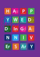 Periodic Table of Elements Happy Anniversary Card for HUsbands or Wives created by Doc Mock