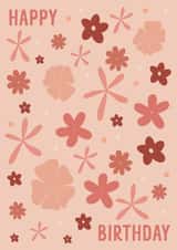 Flower Patter Happy Birthday Card created by Kirsten | By Kirst Co 