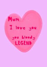 Simple Heart, Funny Mother’s Day Card created by Nina’s Novelties