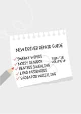 New driver repair guide created by Lucy Rose Party