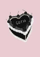 Goth Black and pink Birthday Cake created by Front Bum