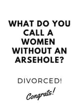 Congrats on your divorce created by Charlotte Rossiter