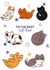 Funny Cat Dad Father's Day Birthday Card created by Xoxo Designs by Ruth 