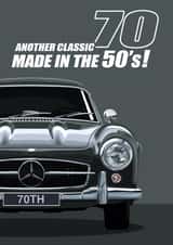 70th Birthday 1950's Classic Car created by RetroMotion Artwork