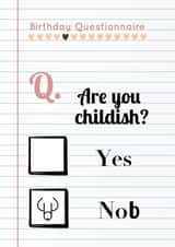 Birthday Questionnaire created by Creative Creator