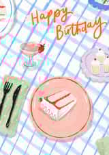Happy Birthday Party Table created by Martha Ratcliff Illustration