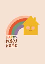 Cute Rainbow New Home Card - Happy New Home created by Powerinmykindness