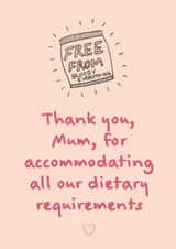 Free-From Dietary Mother's Day Card created by Rowena 