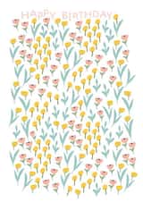 Happy Birthday Illustrated Floral Birthday created by Michelle Manolov