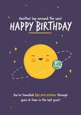 Space Themed birthday card created by Goofy Guineas