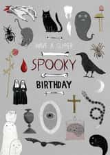 Scary monsters and super spooky birthdays - gothic birthday card created by Pencilface