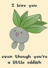 I Love You Oddish Card created by The Wraight Stuff