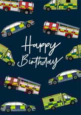 Emergency Services Birthday Card created by Rosie White Designs