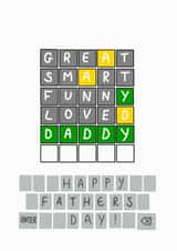 Cute Wordle Fathers Day Card - Daddy - Wordle - Keyboard created by Al_lustrations