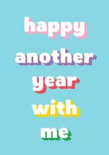 Anniversary typography card created by Carolina Rowlinson