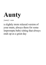 Definition of Aunty created by TwinFinDesigns