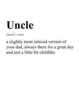 Definition of Uncle created by TwinFinDesigns