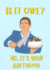 Is It Cake Mikey Day Netflix Funny Thortful Birthday Card Meme created by Jess Hankinson