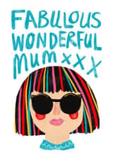 Mother's Day Card Fabulous Wonderful Mum created by Emily House Design & Illustration