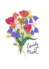 Lovely Mum Bunch of Flowers Mother's Day or Birthday Card created by Emily House Design & Illustration