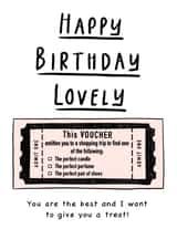 Birthday shopping voucher created by Fonts and Scribbles