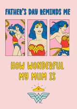 Cute Father's Day Card - Wonder Woman - Mum created by Cardology