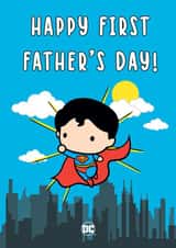 Cute Father's Day Card - First/1st - Superman created by Cardology