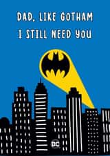 Cute Father's Day Card - Gotham - Batman Dad created by Cardology