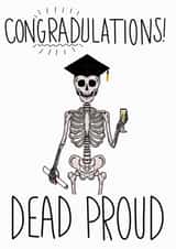 Funny skeleton graduation card created by Al_lustrations