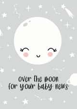 Over the moon for your baby news created by Creationery