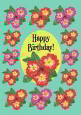 Pretty Primulas Happy Birthday Card created by Her Joyful Heart