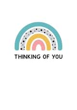 Thinking of you rainbow card created by Jeff and the Squirrel