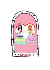 Sugar Skull - Lesbian Wedding Card created by Front Bum