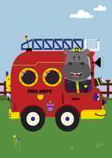 Firefighter Harriet - Greeting Card created by My Strawberry Monkey