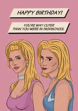 Romy and Michele Birthday Card created by Pop Off