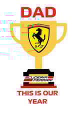 Ferrari Formula One F1 Birthday Fathers Day Card created by Wishabells Designs