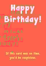 Suspicious Birthday Card created by Card and Cake