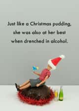 Christmas pudding created by Bold & Bright Cards