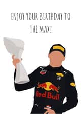 Max Verstappen Birthday Card created by StudioNinePrints