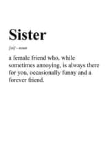 Definition of Sister created by TwinFinDesigns