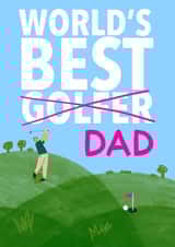 World's Best Golfer Dad Card created by Louisa Taylor