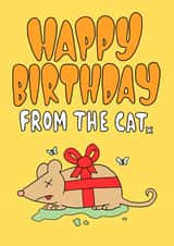 Happy Birthday From The Cat created by Tom Delves Illustration