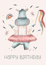 Happy Birthday Little Girl Ballerina Card created by Claire Eddie