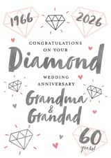 Diamond Wedding Anniversary Grandma and Grandad created by Juniper and Rose Studio