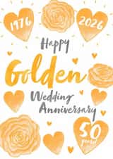 Golden Wedding Anniversary created by Juniper and Rose Studio