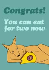 Funny Pregnant and Hungry Kangaroo created by Martina Scott