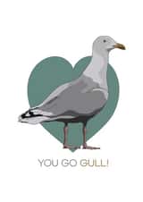 You Go Gull Mother's Day/Birthday card created by Masonillustration